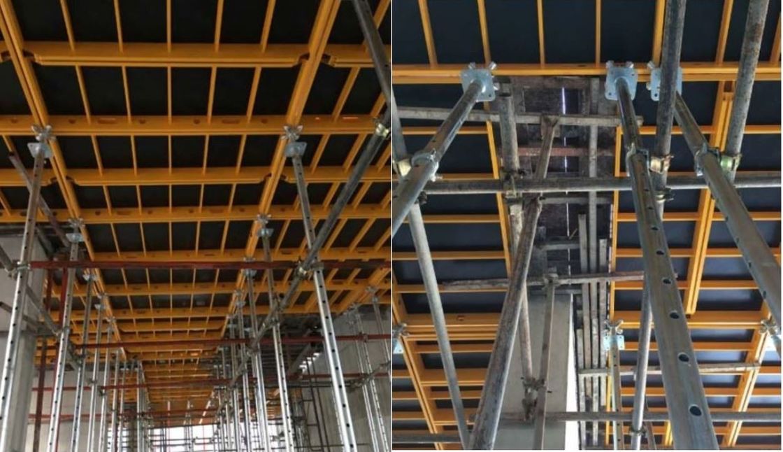 Système en aluminium de coffrage de dalle de cadre de vaste zone Installion facile pour le béton